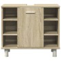 Juego de muebles de baño 4 pzas contrachapada roble Sonoma de , Muebles de baño - Ref: Foro24-3324970, Precio: 219,64 €, Desc...