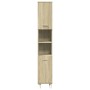 Juego de muebles de baño 4 pzas contrachapada roble Sonoma de , Muebles de baño - Ref: Foro24-3324970, Precio: 219,64 €, Desc...