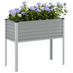 Jardinera de acero gris 100x41x90 cm de , Maceteros y jardineras - Ref: Foro24-4008970, Precio: 42,92 €, Descuento: %