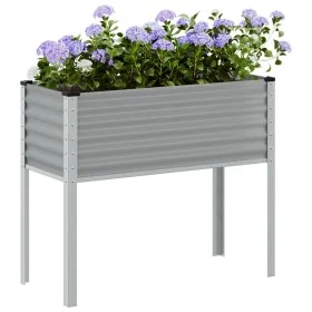 Jardinera de acero gris 100x41x90 cm de , Maceteros y jardineras - Ref: Foro24-4008970, Precio: 45,76 €, Descuento: %