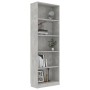 Estantería de 5 niveles contrachapada gris hormigón 60x24x175cm de vidaXL, Librerías y estanterías - Ref: Foro24-800886, Prec...