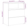 Mesitas de noche 2 uds madera ingeniería envejecida 50x32x60 cm de , Mesitas de noche - Ref: Foro24-856565, Precio: 99,41 €, ...