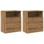 Mesitas noche 2 uds madera ingeniería roble artisan 50x32x60 cm de , Mesitas de noche - Ref: Foro24-856567, Precio: 127,82 €,...