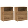 Mesitas noche 2 uds madera ingeniería roble artisan 50x32x60 cm de , Mesitas de noche - Ref: Foro24-856567, Precio: 131,87 €,...