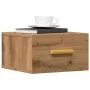 Mesitas de noche de pared 2 uds color roble artisan 35x35x20 cm de , Mesitas de noche - Ref: Foro24-857066, Precio: 59,07 €, ...
