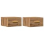 Mesitas de noche de pared 2 uds color roble artisan 35x35x20 cm de , Mesitas de noche - Ref: Foro24-857066, Precio: 57,64 €, ...