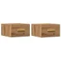 Mesitas de noche de pared 2 uds color roble artisan 35x35x20 cm de , Mesitas de noche - Ref: Foro24-857066, Precio: 59,07 €, ...