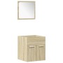 Juego de muebles de baño 4 pzas contrachapada roble Sonoma de , Muebles de baño - Ref: Foro24-3324998, Precio: 142,72 €, Desc...