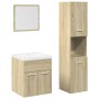 Juego de muebles de baño 4 pzas contrachapada roble Sonoma de , Muebles de baño - Ref: Foro24-3325004, Precio: 172,57 €, Desc...
