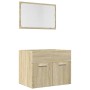 Set de muebles de baño 2 pzas madera contrachapada roble Sonoma de , Muebles de baño - Ref: Foro24-856372, Precio: 70,77 €, D...