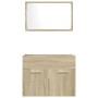 Set de muebles de baño 2 pzas madera contrachapada roble Sonoma de , Muebles de baño - Ref: Foro24-856372, Precio: 70,77 €, D...