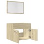 Set de muebles de baño 2 pzas madera contrachapada roble Sonoma de , Muebles de baño - Ref: Foro24-856372, Precio: 70,77 €, D...