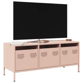 Mueble para TV acero laminado en frío rosa 101,5x39x43,5 cm de , Muebles TV - Ref: Foro24-851227, Precio: 93,19 €, Descuento: %