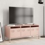 Mueble para TV acero laminado en frío rosa 101,5x39x43,5 cm de , Muebles TV - Ref: Foro24-851227, Precio: 94,07 €, Descuento: %