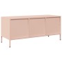 Mueble para TV acero laminado en frío rosa 101,5x39x43,5 cm de , Muebles TV - Ref: Foro24-851227, Precio: 94,07 €, Descuento: %