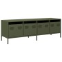 Mueble TV acero laminado en frío verde oliva 135x39x43,5 cm de , Muebles TV - Ref: Foro24-851308, Precio: 156,79 €, Descuento: %