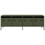 Mueble TV acero laminado en frío verde oliva 135x39x43,5 cm de , Muebles TV - Ref: Foro24-851308, Precio: 156,79 €, Descuento: %