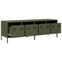 Mueble TV acero laminado en frío verde oliva 135x39x43,5 cm de , Muebles TV - Ref: Foro24-851308, Precio: 156,79 €, Descuento: %