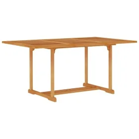 Solid teak wood garden table 150x90x75 cm by vidaXL, Garden tables - Ref: Foro24-315103, Price: 193,36 €, Discount: %