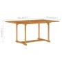 Solid teak wood garden table 150x90x75 cm by vidaXL, Garden tables - Ref: Foro24-315103, Price: 193,36 €, Discount: %
