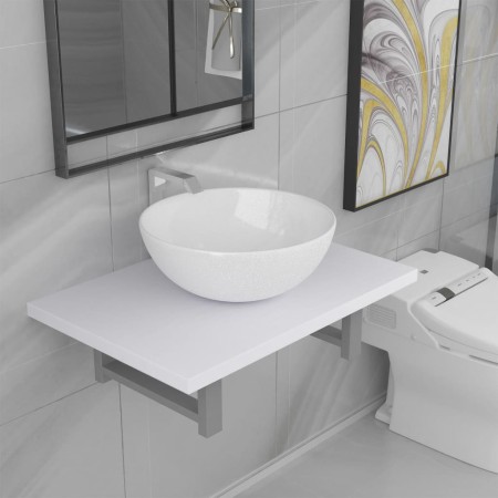 Conjunto de muebles de baño 2 piezas cerámica blanco de , Muebles de baño - Ref: Foro24-279341, Precio: 86,45 €, Descuento: %