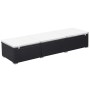 Tumbona con cojín de ratán sintético negro de , Tumbonas - Ref: Foro24-42677, Precio: 226,66 €, Descuento: %