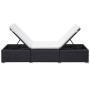 Tumbona con cojín de ratán sintético negro de , Tumbonas - Ref: Foro24-42677, Precio: 226,66 €, Descuento: %