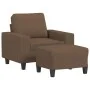 Sillón con taburete tela marrón 60 cm de , Sofás - Ref: Foro24-3201146, Precio: 232,31 €, Descuento: %