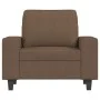 Sillón con taburete tela marrón 60 cm de , Sofás - Ref: Foro24-3201146, Precio: 232,31 €, Descuento: %