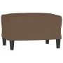 Sofá de 3 plazas con taburete de tela marrón 180 cm de , Sofás - Ref: Foro24-3201138, Precio: 361,11 €, Descuento: %