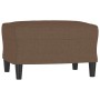 Sofá de 3 plazas con taburete de tela marrón 180 cm de , Sofás - Ref: Foro24-3201138, Precio: 367,73 €, Descuento: %