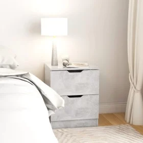 Mesita de noche madera de ingeniería gris hormigón 40x40x50 cm de , Mesitas de noche - Ref: Foro24-326731, Precio: 57,23 €, D...