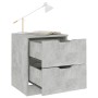 Mesita de noche madera de ingeniería gris hormigón 40x40x50 cm de , Mesitas de noche - Ref: Foro24-326731, Precio: 58,41 €, D...