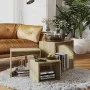 Stapelbare Tische, 3-teilig, Eichenholz-Furnier in Sonoma-Eiche. von , Seitentische - Ref: Foro24-808579, Preis: 47,87 €, Rab...
