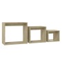 Mesas apilables 3 piezas madera contrachapada roble Sonoma de , Mesas auxiliares - Ref: Foro24-808579, Precio: 48,45 €, Descu...