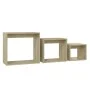 Stapelbare Tische, 3-teilig, Eichenholz-Furnier in Sonoma-Eiche. von , Seitentische - Ref: Foro24-808579, Preis: 47,87 €, Rab...