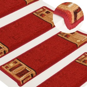 Alfombrillas de escalera autoadhesivas 5 uds rojo 65x21x4 cm de , Alfombrillas para escalones - Ref: Foro24-149838, Precio: 3...