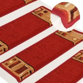 Alfombrillas de escalera autoadhesivas 5 uds rojo 65x21x4 cm de , Alfombrillas para escalones - Ref: Foro24-149838, Precio: 3...