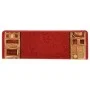 Alfombrillas de escalera autoadhesivas 5 uds rojo 65x21x4 cm de , Alfombrillas para escalones - Ref: Foro24-149838, Precio: 3...