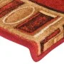 Alfombrillas de escalera autoadhesivas 5 uds rojo 65x21x4 cm de , Alfombrillas para escalones - Ref: Foro24-149838, Precio: 3...