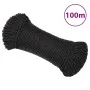 Cuerda de trabajo polipropileno negro 3 mm 100 m de , Sogas y cuerdas metálicas - Ref: Foro24-152998, Precio: 13,15 €, Descue...