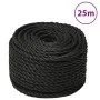 Cuerda de trabajo polipropileno negro 16 mm 25 m de , Sogas y cuerdas metálicas - Ref: Foro24-153025, Precio: 23,27 €, Descue...
