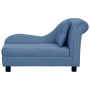 Sofá para perros con almohada azul felpa 83x44x44 cm de , Camas para perros - Ref: Foro24-171104, Precio: 131,83 €, Descuento: %