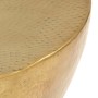 Mesa de centro de aluminio martillado latón 70x30 cm de , Mesas de centro - Ref: Foro24-246508, Precio: 216,81 €, Descuento: %