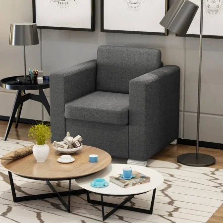Sillón de tela gris oscuro by , Armchairs - Ref: Foro24-243582, Price: 234,66 €, Discount: %