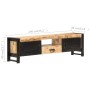 Mueble para TV madera de mango rugosa 140x30x40 cm de , Muebles TV - Ref: Foro24-320193, Precio: 382,17 €, Descuento: %