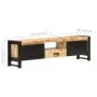 Mueble para TV madera de mango rugosa 140x30x40 cm de , Muebles TV - Ref: Foro24-320193, Precio: 370,43 €, Descuento: %