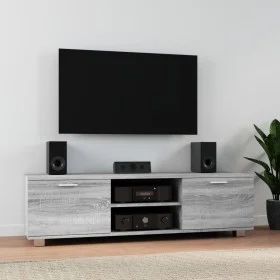 Mueble de TV madera contrachapada gris Sonoma 140x40,5x35 cm de , Muebles TV - Ref: Foro24-342627, Precio: 92,95 €, Descuento: %