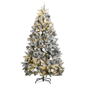 Árbol de Navidad artificial con bisagras 300 LED y bolas 270 cm de , Arboles de navidad - Ref: Foro24-3210177, Precio: 315,71...