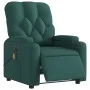 Sillón reclinable de masaje eléctrico tela verde oscuro de , Sillones - Ref: Foro24-3204704, Precio: 284,58 €, Descuento: %